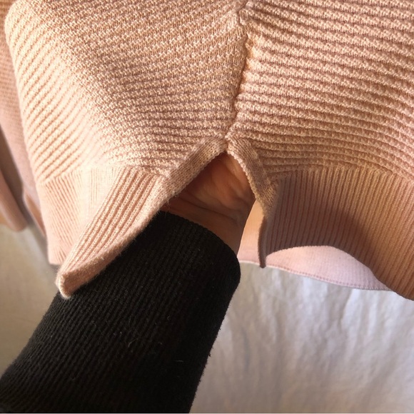 Calvin Klein Jeans Shell pink tunic length cotton ribbed sweater v neck XL - Picture 6 of 10